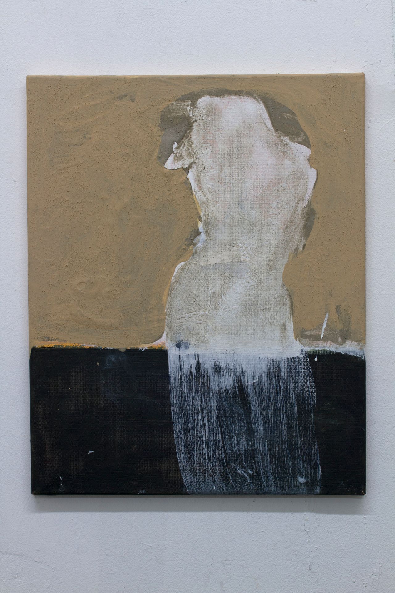 Kamran Taherimoghaddam. "La Statua Perduta" (2013), acrylic on canvas, 20”x16”.