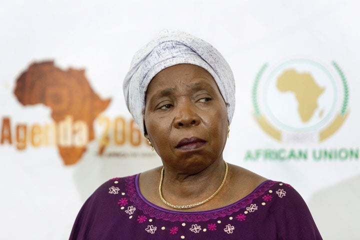 South African politician and chairperson of the AU commission Nkosazana Dlamini-Zuma spoke out against Trump's visa ban for i
