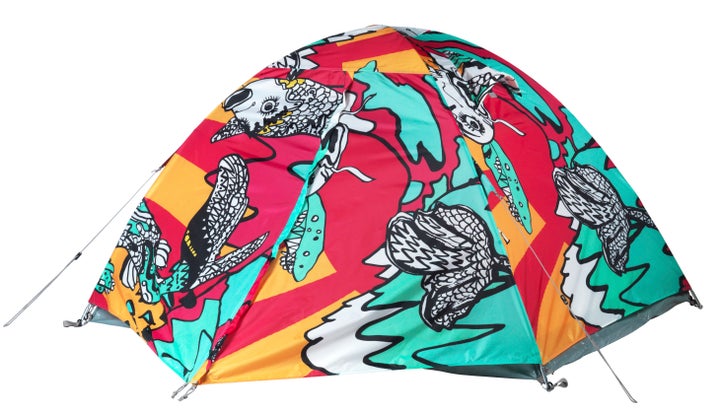 You'll always be able to find your tent with this loud print! 