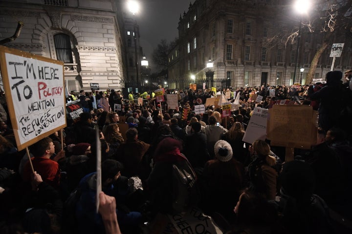 Angered protesters demonstrated against Trump’s Executive Order across the world