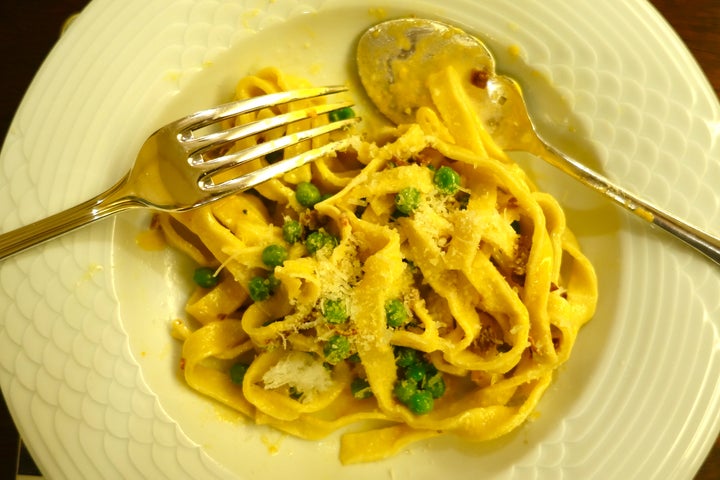 <p>Just a small portion after a modest plate of butternut squash agnolotti</p>