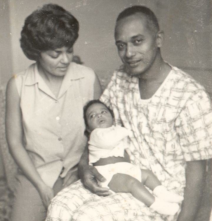 Jon, as an infant, in the arms of his father, José. José was a political prisoner in Cuba for three years before the Secada family was able to leave the country and immigrate to Miami.