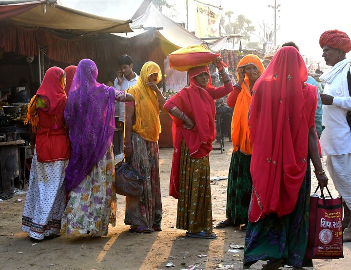 The market the Pushkar Camel Fair