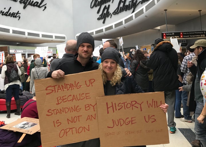 Philadelphia Airport, International Arrivals Hall, January 29, 2017