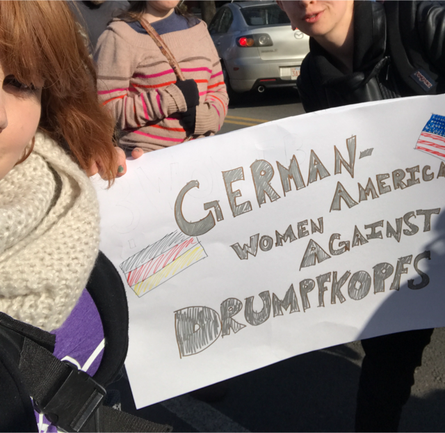 Elizabeth at the Women's March in western Massachusetts.