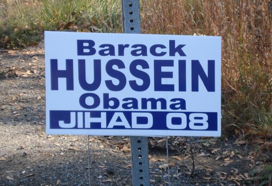 Anti Obama sign 2008