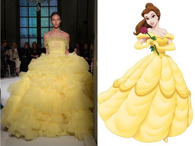 These 11 Iconic Disney Princess Dresses Were Spotted At Paris Fashion Week