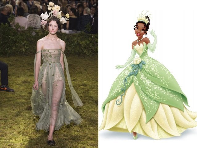 <p>Christian Dior; Princess Tiana from <em>The Princess and the Frog</em></p>
