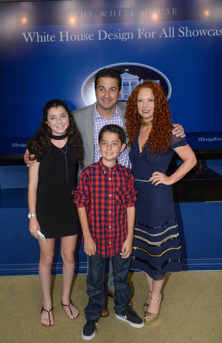 <p>The Scheier family at the White House Design for All Showcase in September 2016.</p>