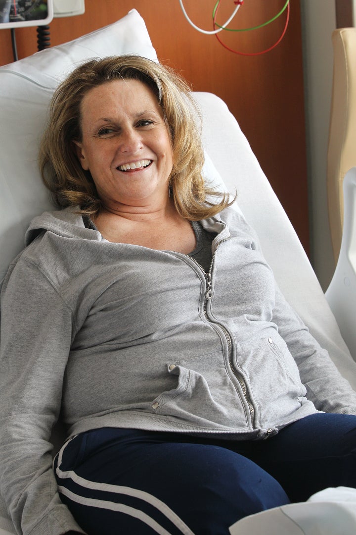 Roseann Sdoia in the hospital after the bombings.