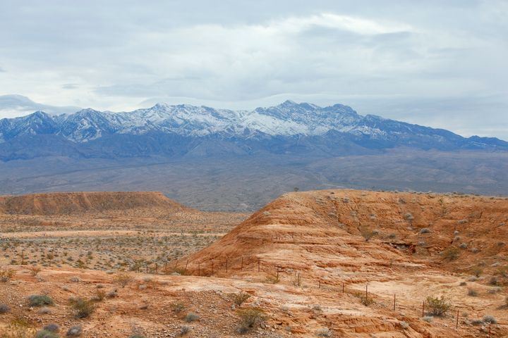 Land on the northern end of the newly-created Gold Butte National Monument is seen on December 30, 2016 outside Mesquite, Nevada.