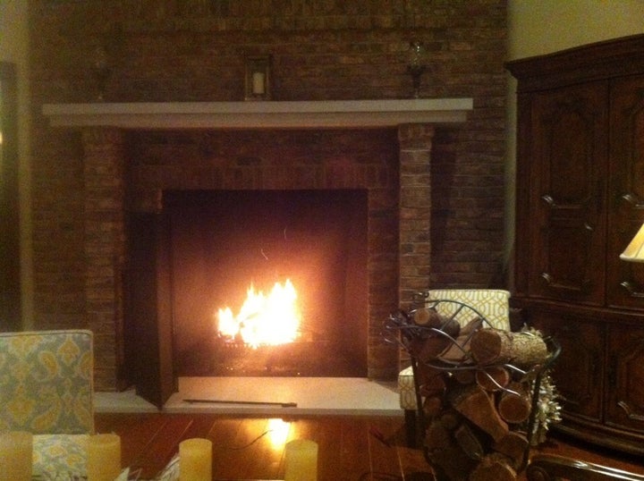 <p>The fireplace is often the epicenter of <em>hygge </em>in the home. </p>
