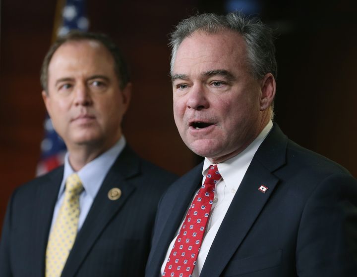 Sen. Tim Kaine (D-Va.), at right, introduced the Teach Safe Relationships Act of 2015.