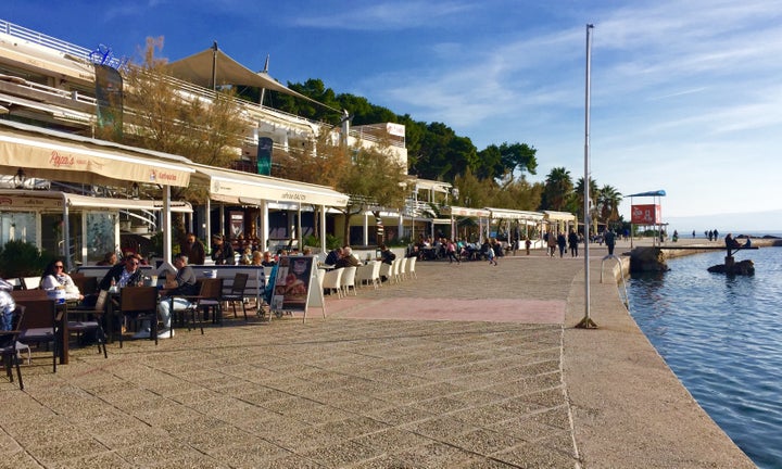<p>Cafes at Bačvice Beach</p>