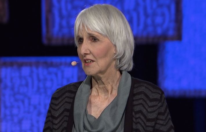 Sue Klebold, giving a talk at the TEDMED Conference in La Quinta, California on November 30, 2016.
