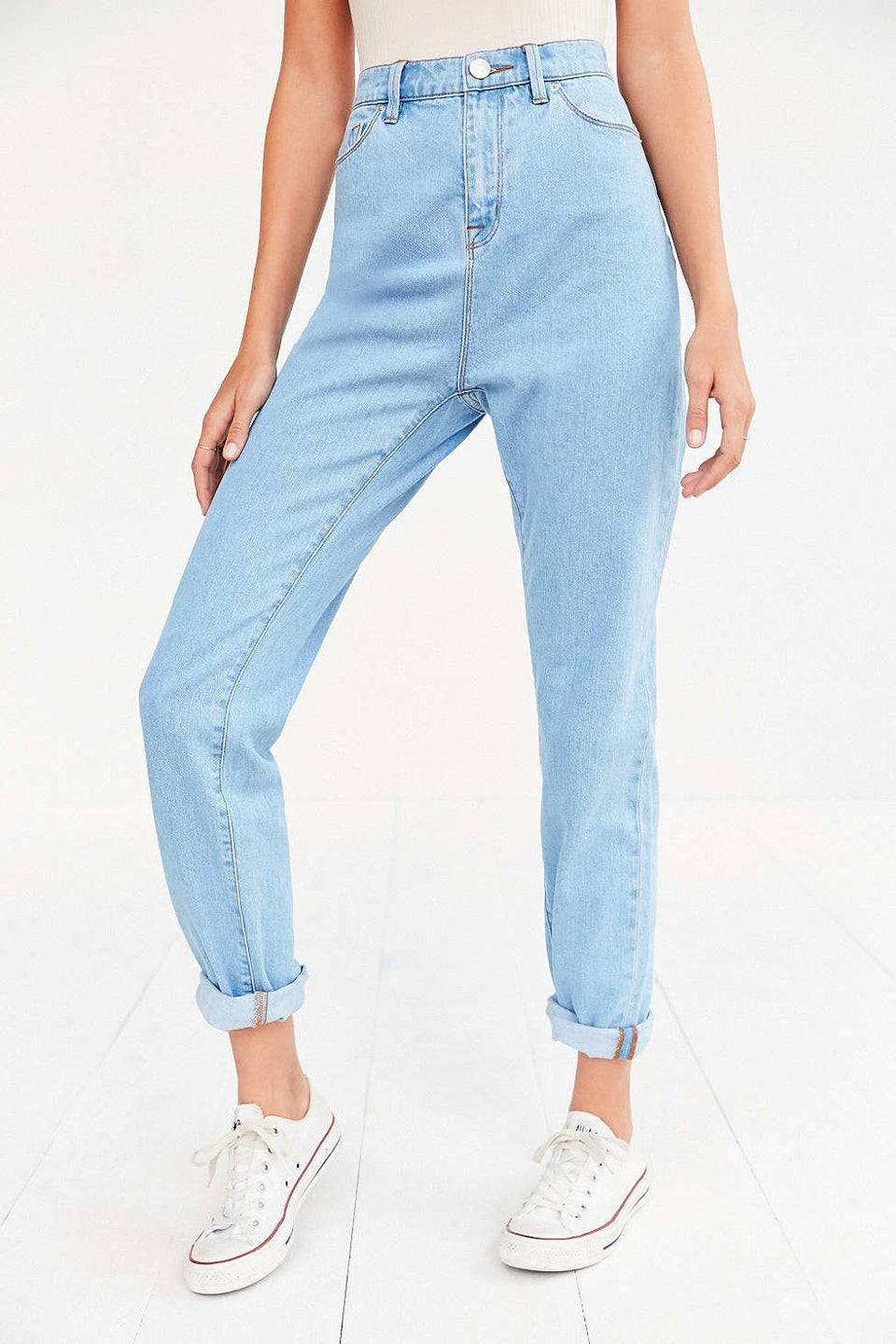 Topshop Wants You To Buy 'Mom Jeans' With Clear Plastic Kneecaps | HuffPost