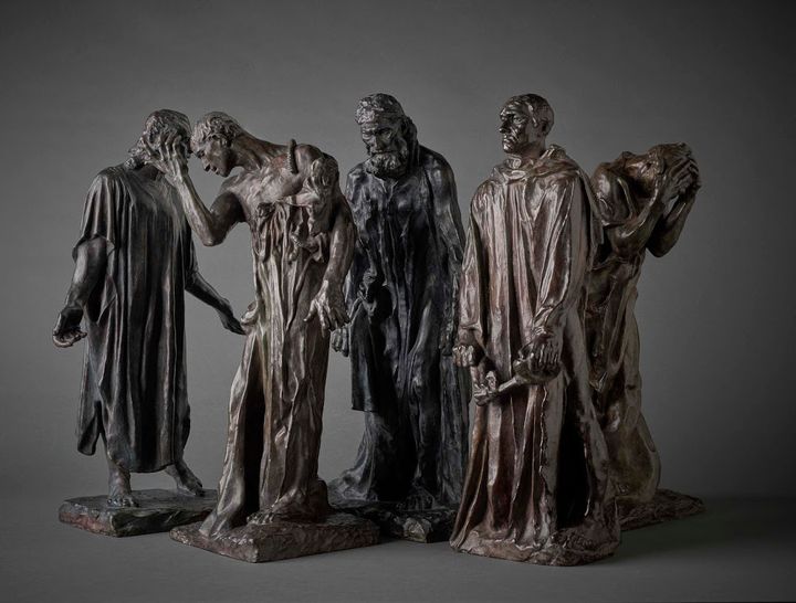 Auguste Rodin, Burghers of Calais, 1886-88, bronze, various dimensions. Fine Arts Museums of San Franicisco.