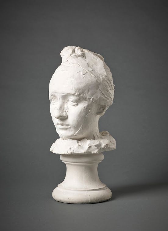 Auguste Rodin, Head of Mademoiselle Camille Claudel, 1880s, plaster, 10 x 6 x 7 1/4 in. (25.4 x 15.2 x 18.4 cm). Fine Arts Museums of San Francisco.