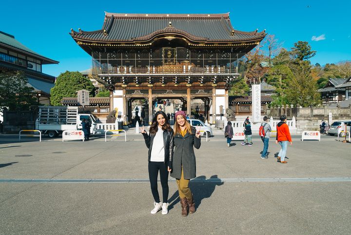 IN FRONT OF THE NARITA TEMPLE ENTRANCE