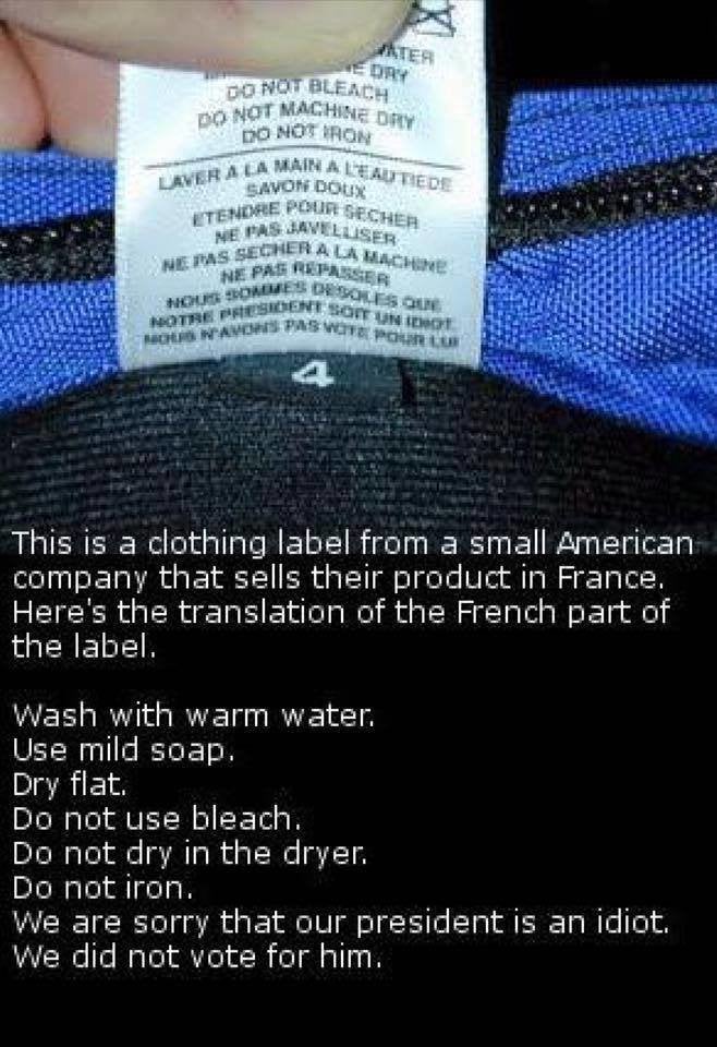 You may have thought of the current U.S. president. The French thought of Jacques Chirac.