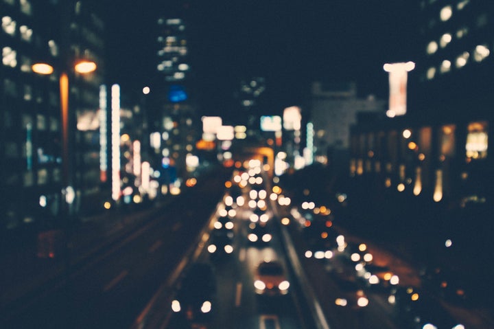 <p>New York City at night.</p>