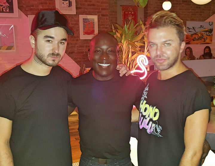 <p>Post dinner at the Lucky Bee with Chef Matty Bennett (L) and Co-Owner Rupert Noffs (R) </p>