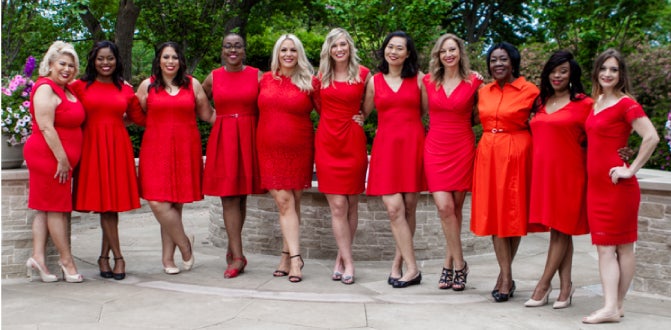 <p>The 2016-17 Go Red For Women class of Real Women representing the many different faces of heart disease and stroke. </p>