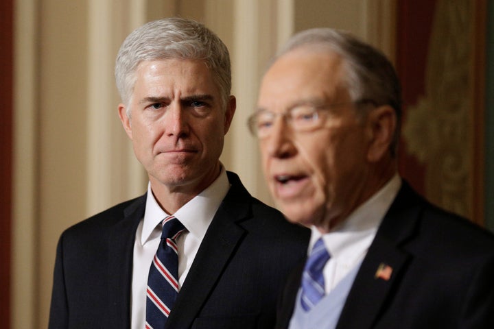 Senate Judiciary Committee Chairman Chuck Grassley (R-Iowa), right, wants a quick confirmation hearing schedule for Neil Gors