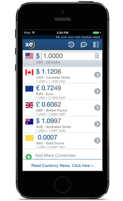 XE Currency Screen