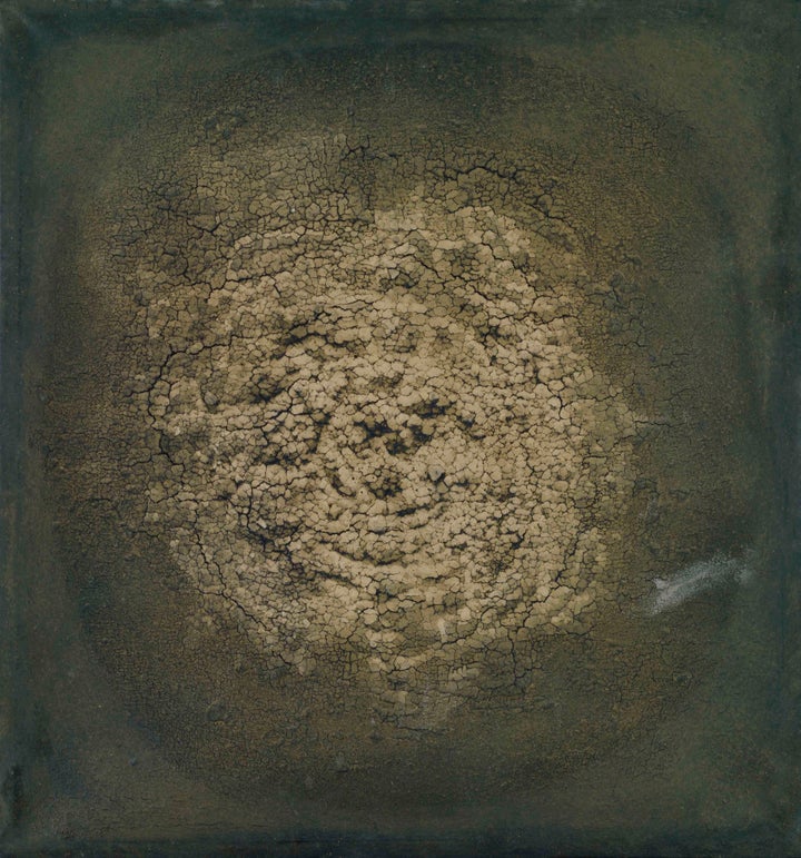 Marcos Grigorian (Iranian (naturalized American), born Russia. 1924–2007), "Untitled," 1963, dried earth on canvas, 33 1/2 x 31 7/8" (84.9 x 80.9 cm)