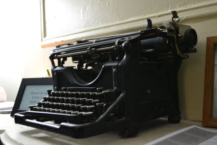 Langston Hughes' typewriter and piano are on display at his home for visitors to see