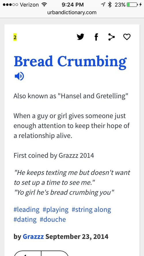 Breadcrumbing