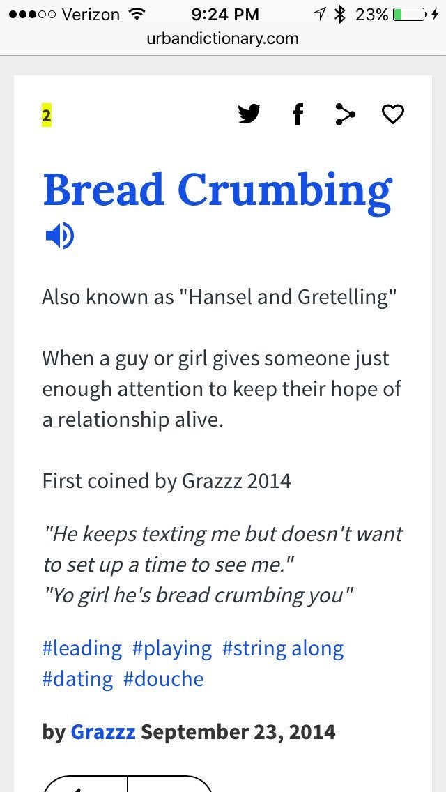 4 Breadcrumbing Types To Avoid | HuffPost