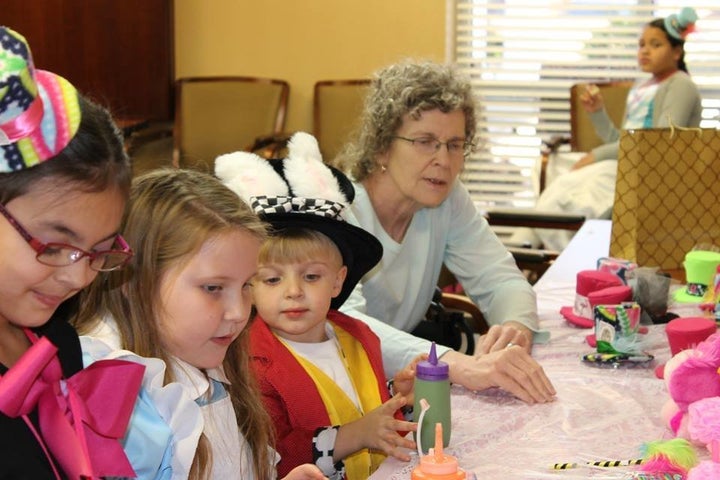 For her 10th birthday, Ellie threw her party at the nursing home where her