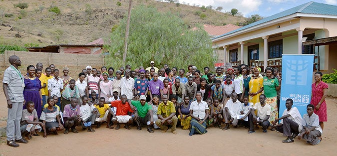  The beneficiaries of the Karamoja Economic Empowerment project (KEEP) after completing a one-week training on business management. Photo: Eris Igira/UN Women