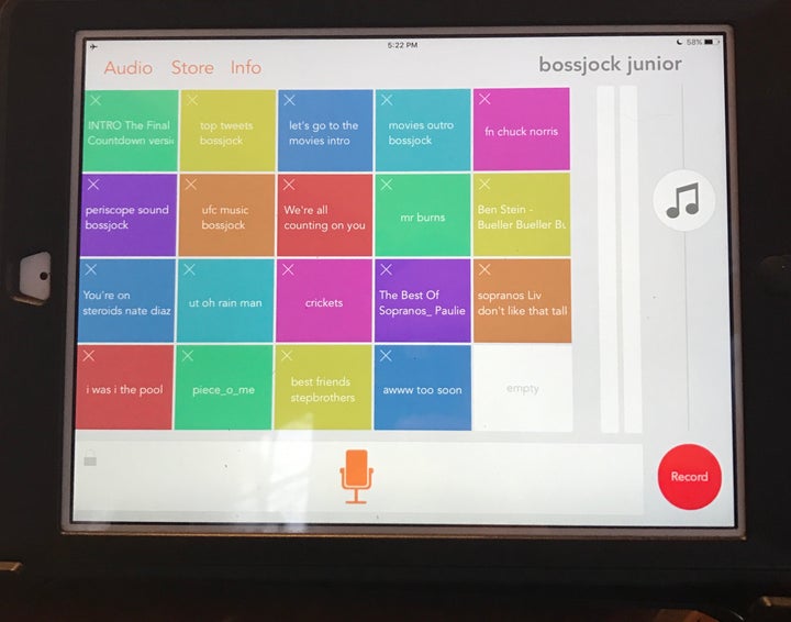 Download The App iPad using Bossjock Jr for a soundboard