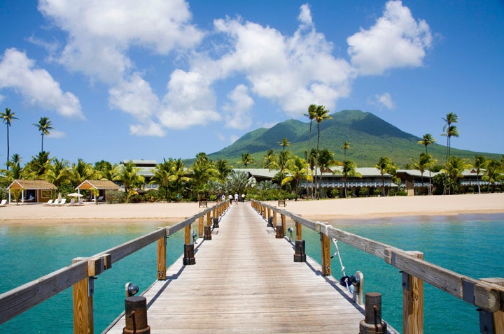 Pinney's Beach on Nevis island