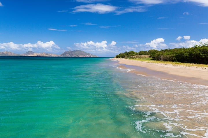 A view of neighboring St. Kitts from Nevis