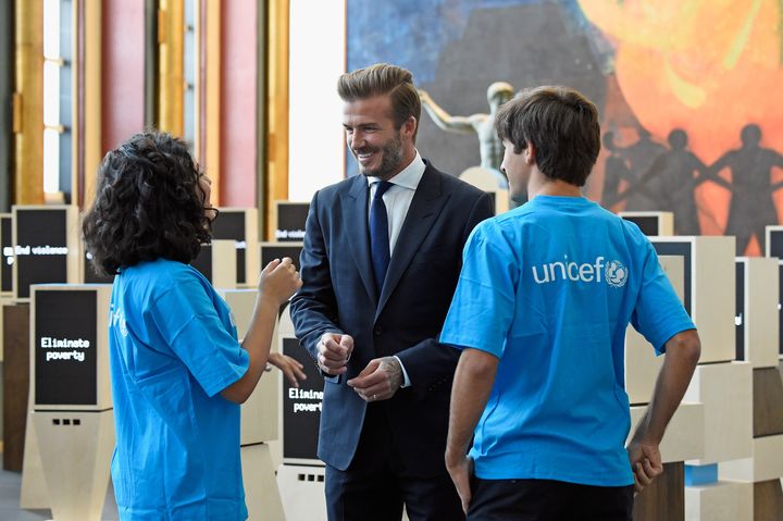 The former footballer's work with Unicef is well documented