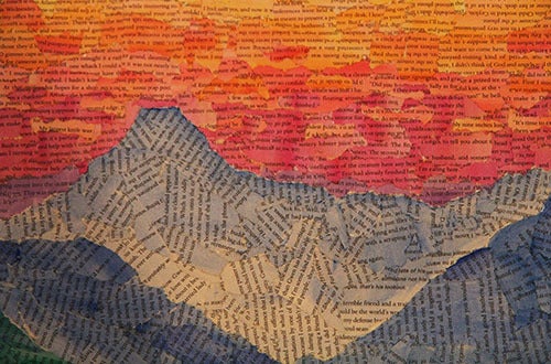 <strong>One of Tracy’s word collages.</strong>
