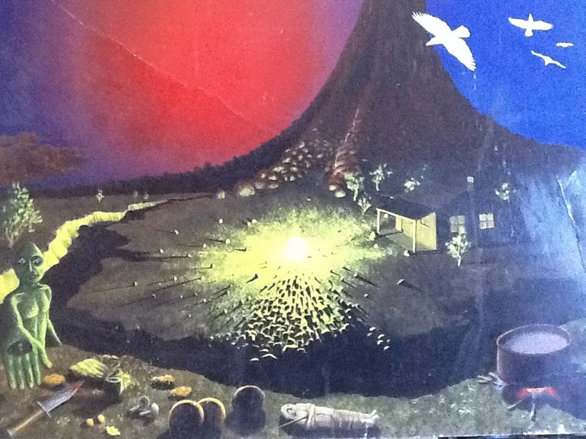<em>“Late, but very well painted” - high school teacher’s note on back of this untitled piece.</em>
