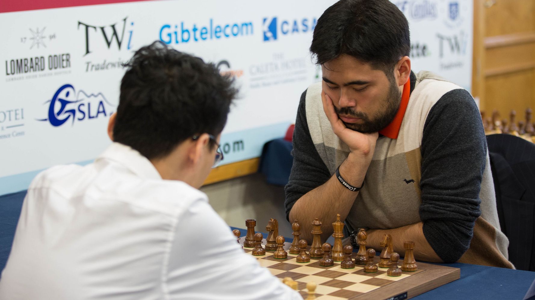 Chess player Hikaru Nakamura of the United States poses at the