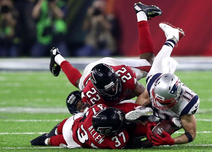 Julian Edelman kept the New England Patriots' Super Bowl hopes alive on Sunday. 