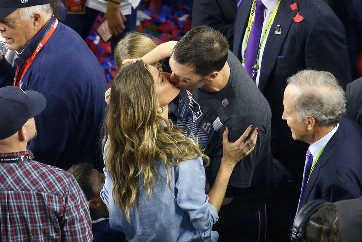 Gisele celebrated husband Tom Brady's fifth Super Bowl win.