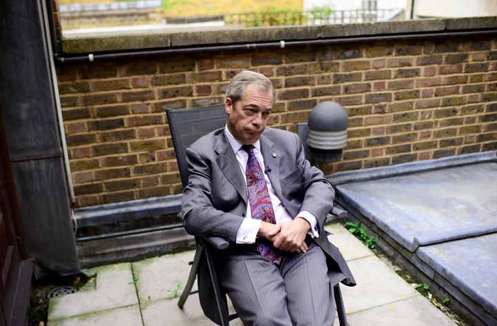 Former UKIP leader Nigel Farage poses for a picture during an interview with Reuters at his Westminster office in London, September 21, 2016.