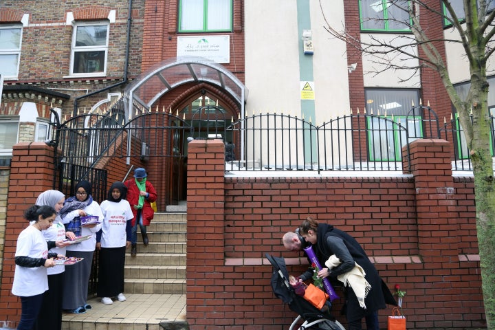 People visit Finsbury Park Mosque during Visit My Mosque Day held by Muslim Council of Britain (MCB) in London, United Kingdom on February 5, 2017.