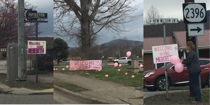 The people of Middlesboro prepared a special homecoming for Meredith.