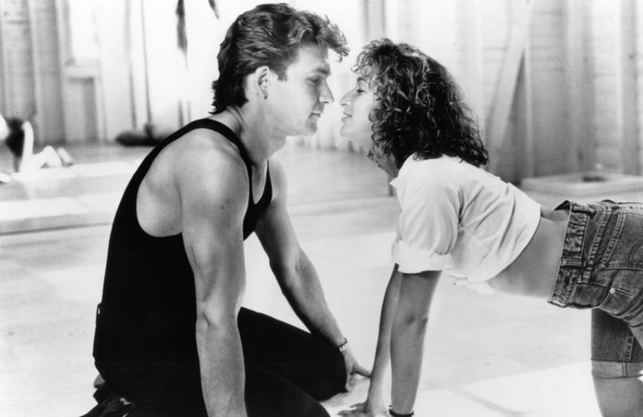 Patrick Swayze and Jennifer Grey in a scene from the film Dirty Dancing