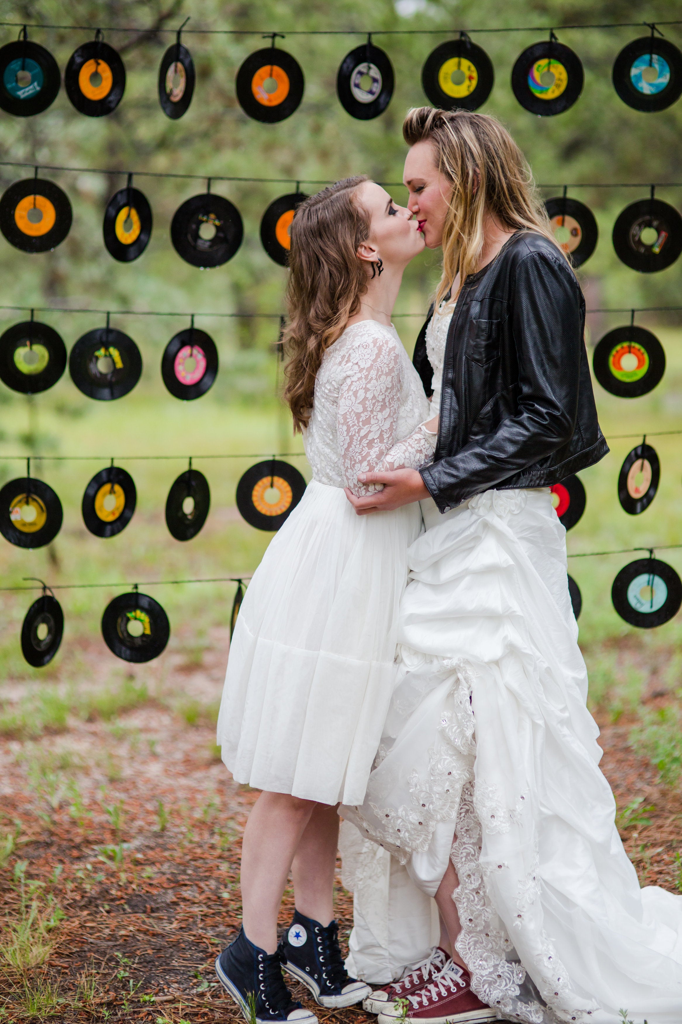 19 FlyAsHell Brides Who Rocked A Leather Jacket With A Wedding Dress