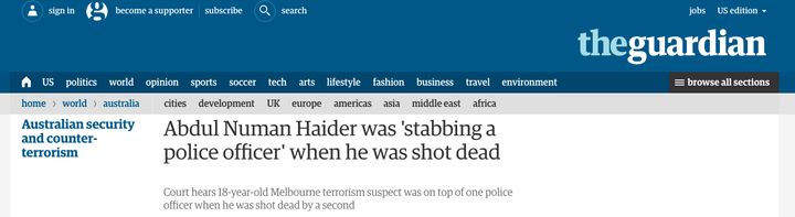 The trial of Abdul Numan Haider was also covered.